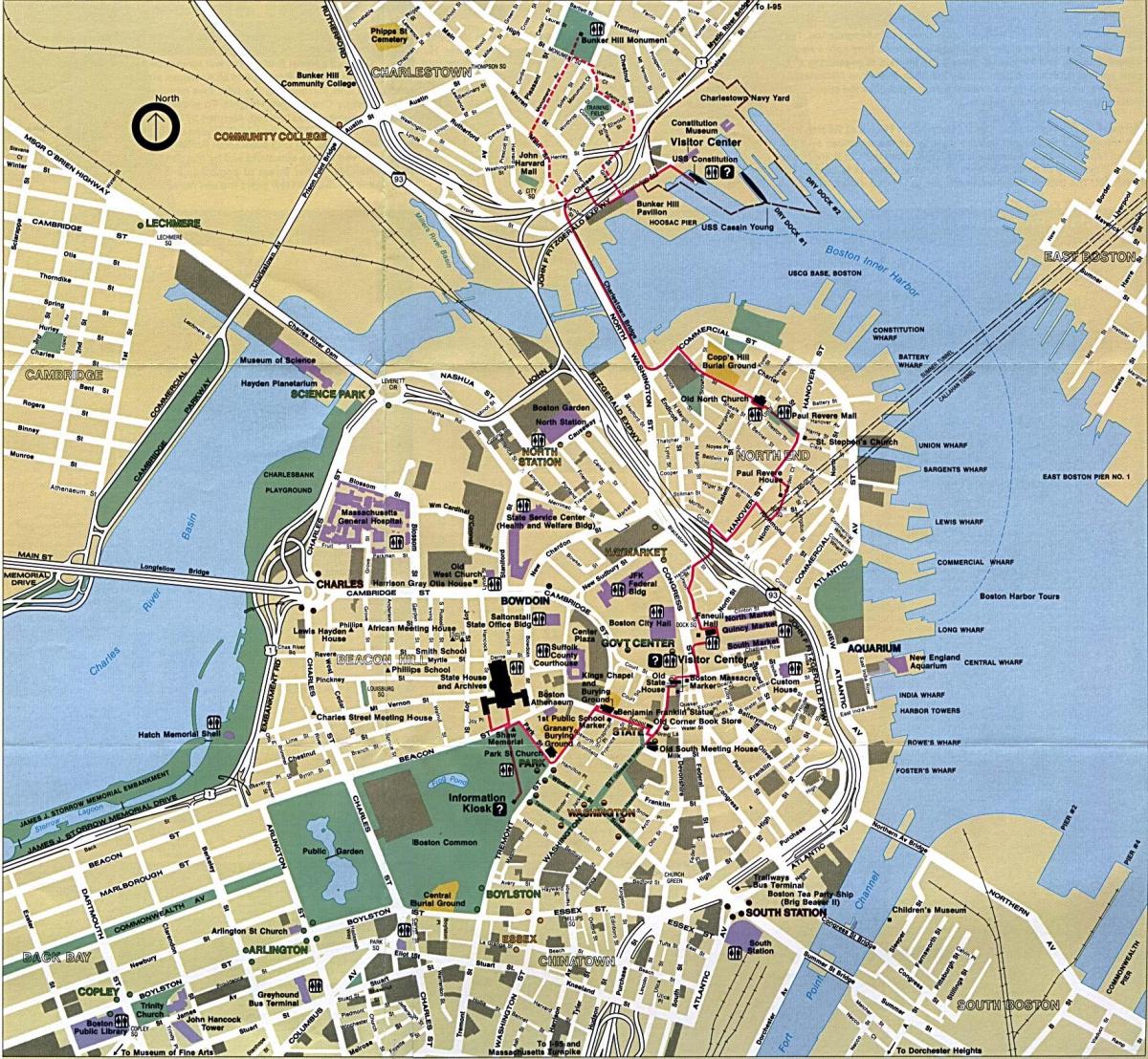 Карта міста Бостон