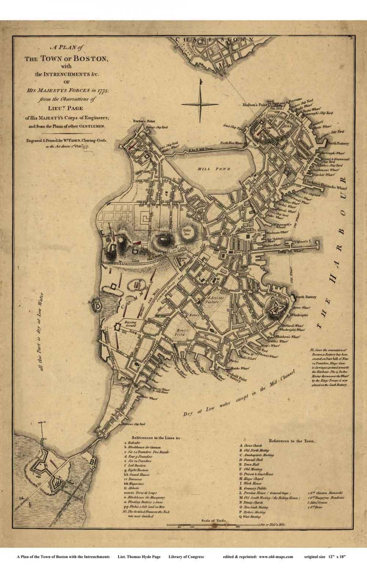 карта історичного Бостона