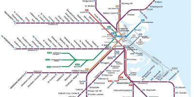 Приміські залізничні карті Бостона
