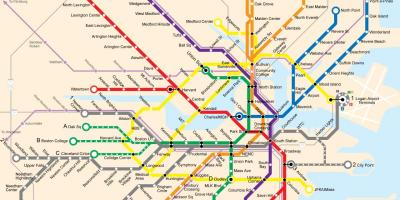Бостон громадського транспорту карті