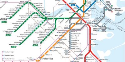Карта метро mbta червона лінія