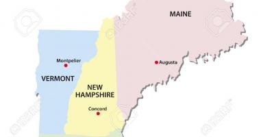Карта Штатів Нової Англії