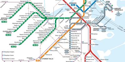 Зелена лінія на карті Бостона