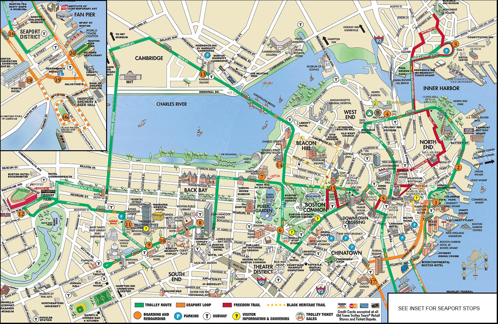 Где находится бостон. Бостон карта города. Туристическая карта Бостона. План Бостона. Карта Бостона Trail.