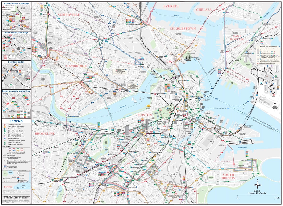 Mbta автобус карті