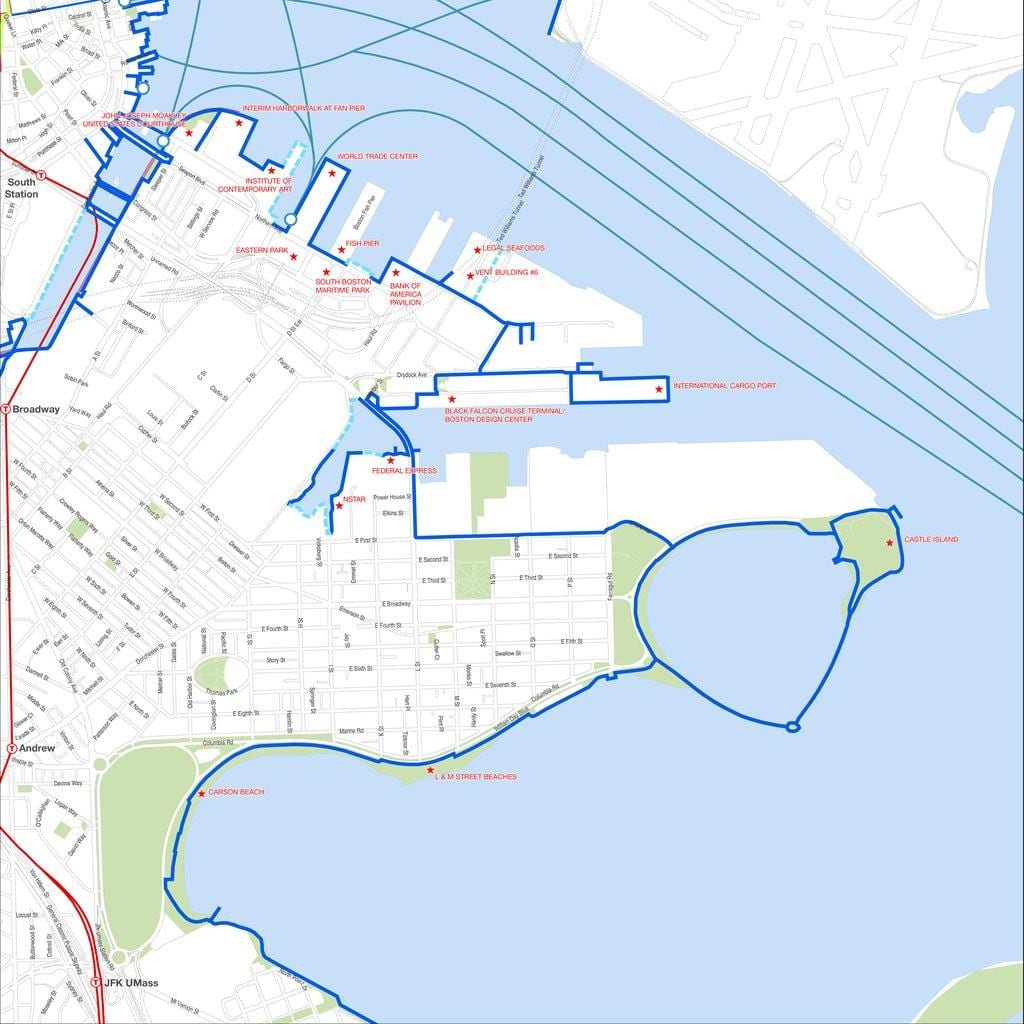 дозвілля harborwalk Бостоні карті
