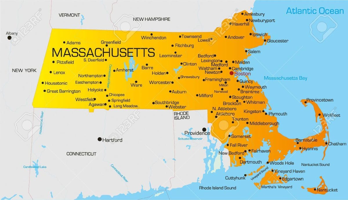 Massachuset карті