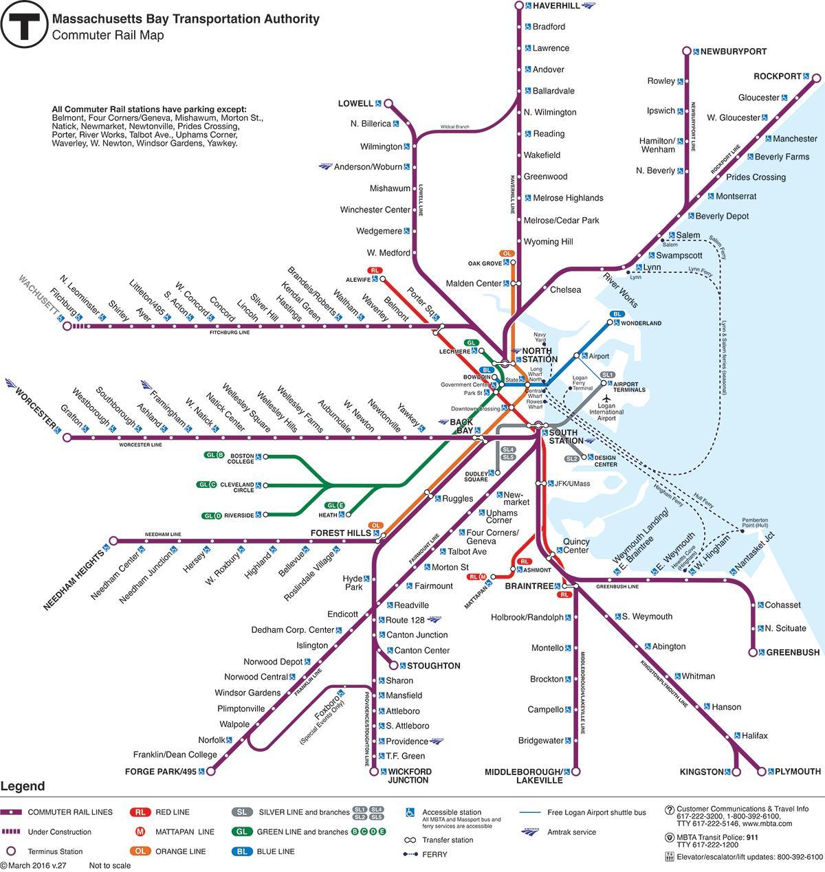 Бостон залізничний вокзал карті