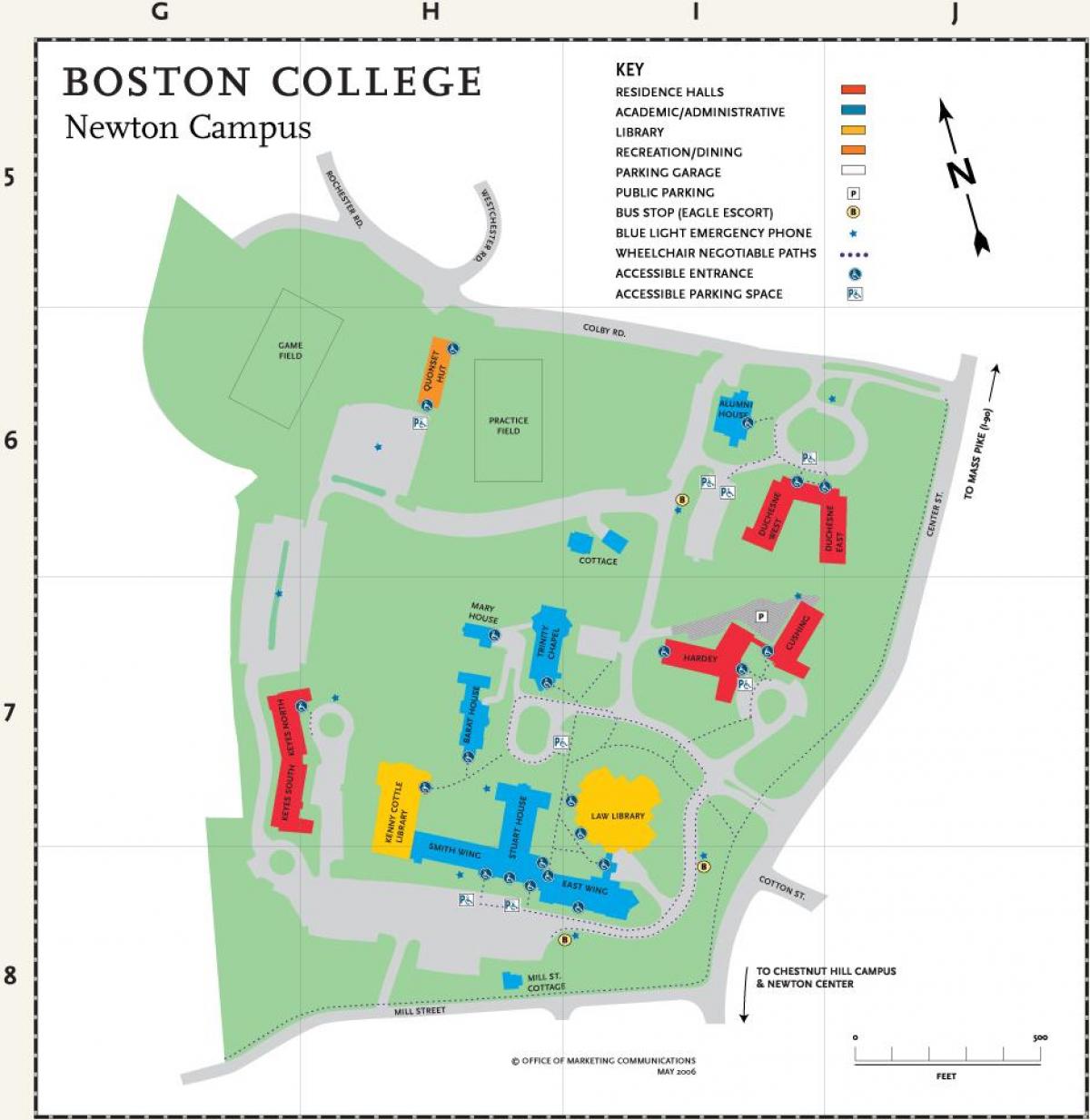 карту Бостонського коледжу