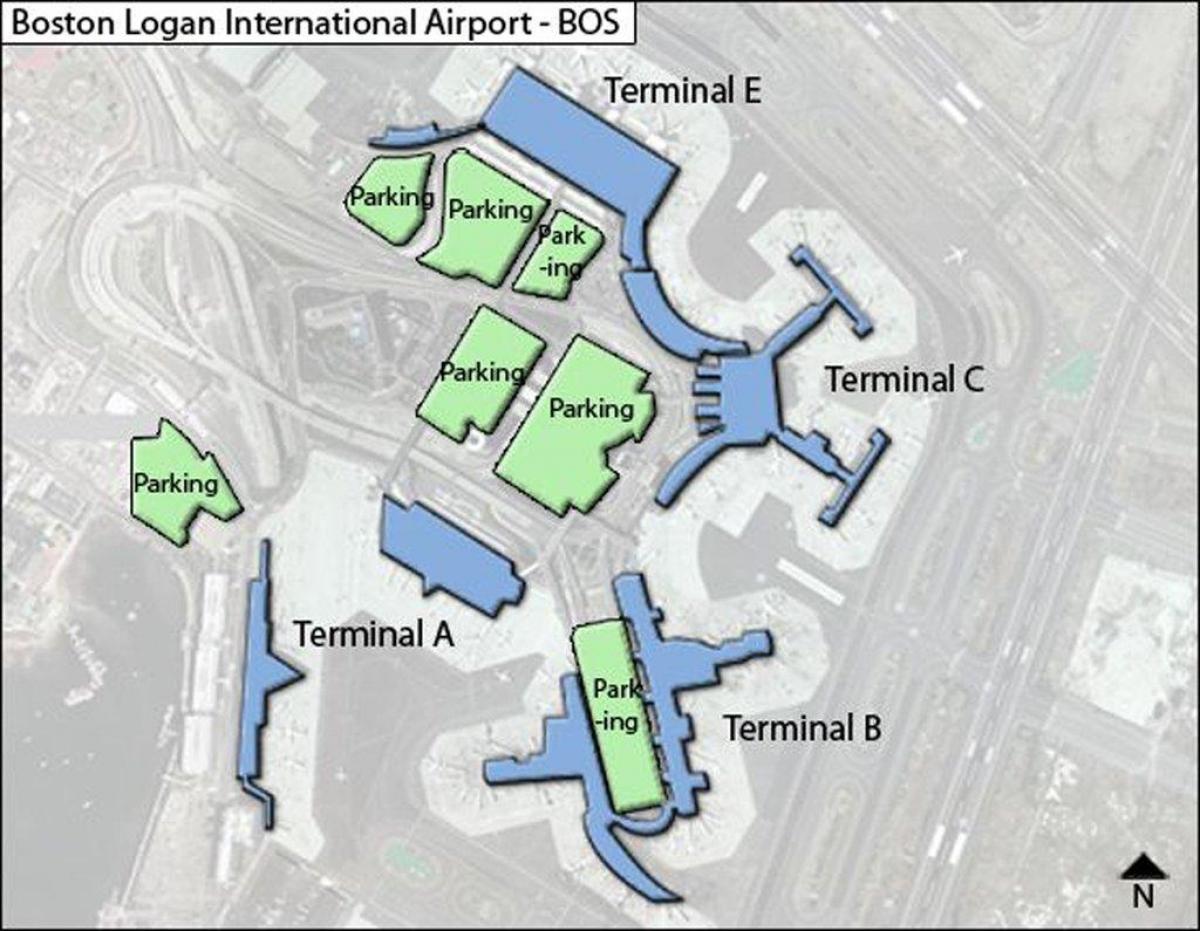 карта терміналу аеропорту Логан з