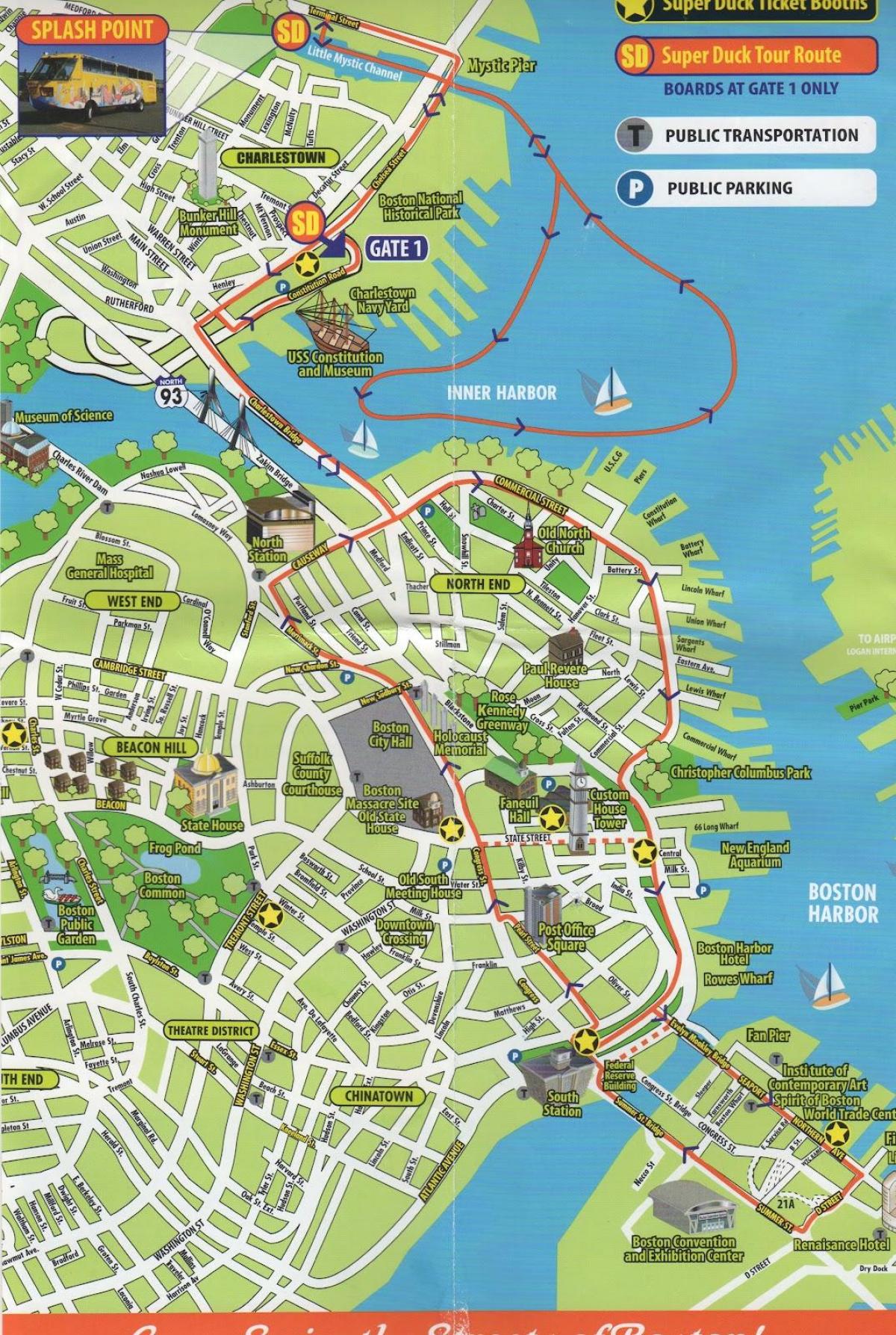 карта пам'ятки Бостона