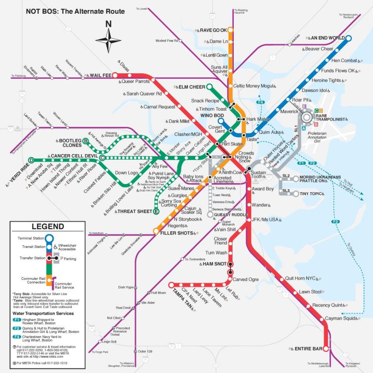 карту т карті Бостона