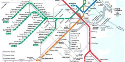 Бостон mbta карті