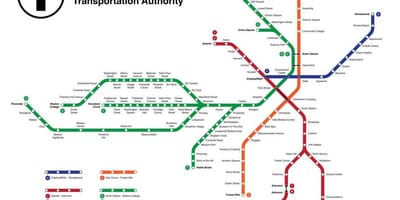 Метро Бостона карта